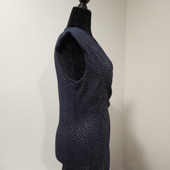 STYLE RACK BLUE/BLACK GOLD SHIMMER MINI DRESS WOMEN SIZE M - Picture 8 of 8